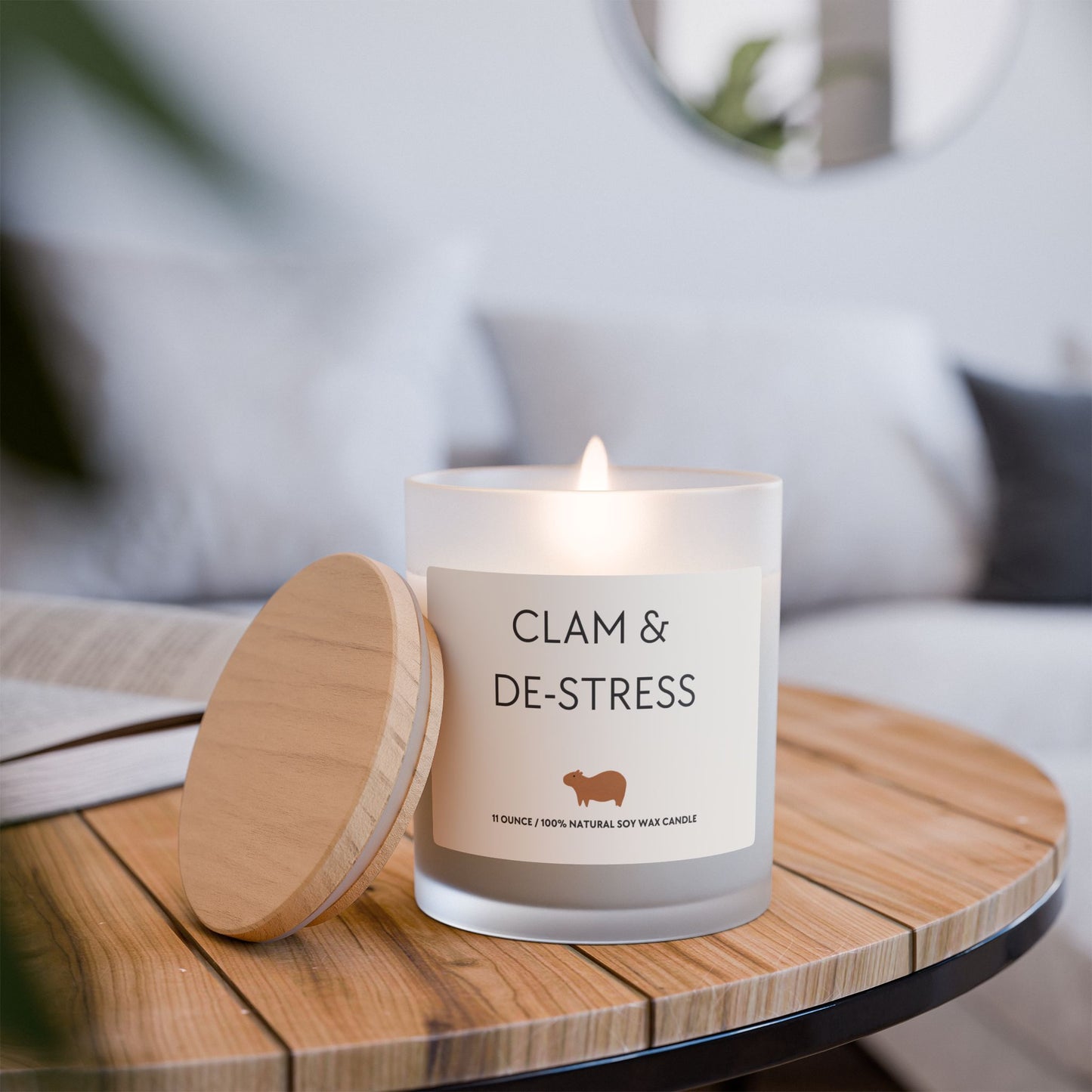 Clam & De-stress Capybara Frost Candle 11oz (9 Scents)