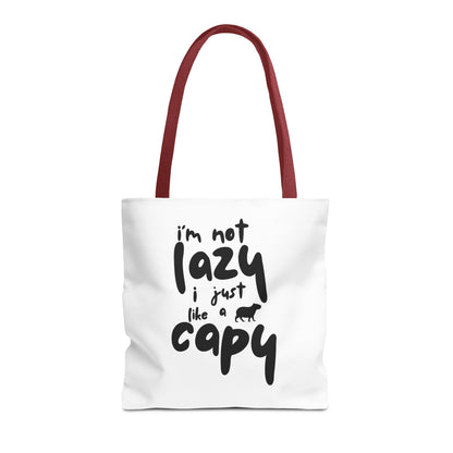Capy Tote Bag - I'm Not Lazy, I Just Like a Capy