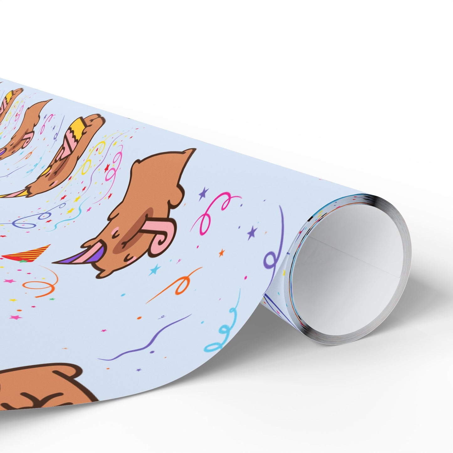 Capybara Birthday Gift Wrapping Paper (Light Blue)