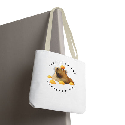 Capybara Tote Bag - Keep Calm and Capybara On