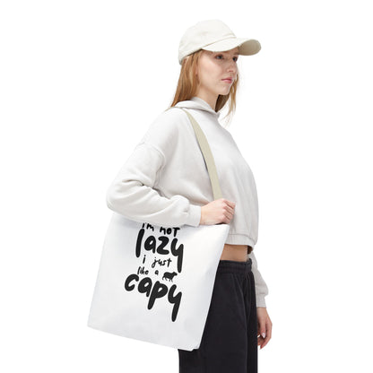 Capy Tote Bag - I'm Not Lazy, I Just Like a Capy