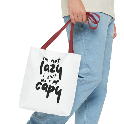 Capy Tote Bag - I'm Not Lazy, I Just Like a Capy