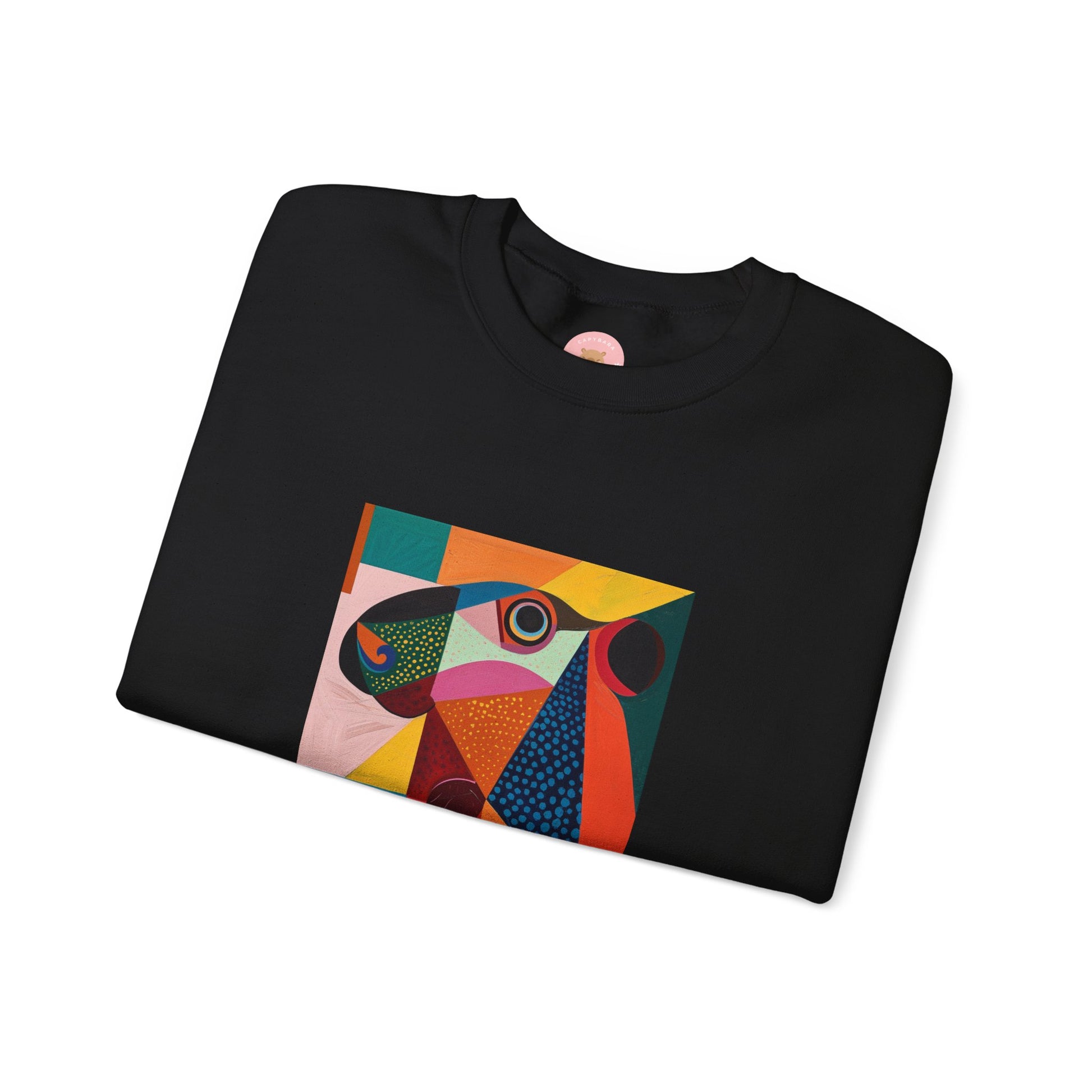 Capycasso Capybara sweatshirt features a painting inspired by Pablo Picasso, with very abstract forms and geometric shapes. It adds a funny vibe and is perfect for capybara and art lovers. This cozy sweatshirt is ideal for colder months and offers a comfy wearing experience with top-tier durability.