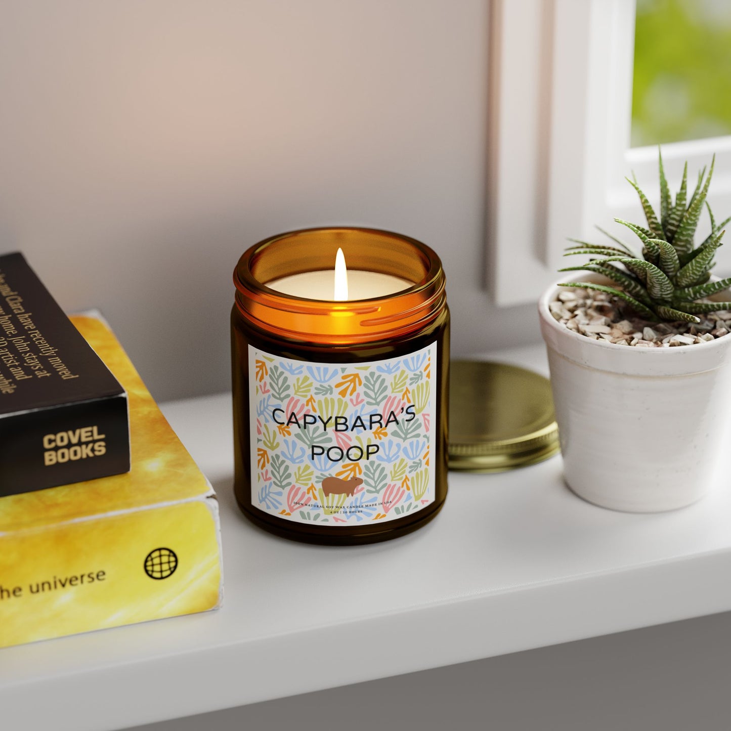 Funny Candle Gift Capybara's Poop in Matisse style (9 Scents)