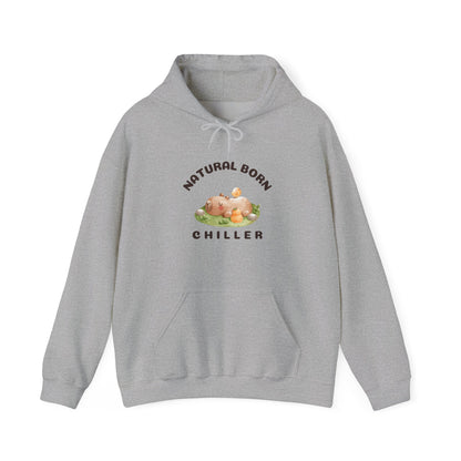Natural Born Chiller Capybara Unisex Hooded Sweatshirt