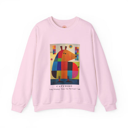 Capybara Christmas Sweatshirt – Funny Surreal Holiday Sweater – Capy Miro Christmas Gift Idea