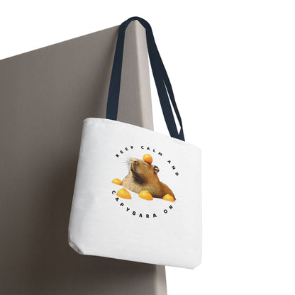 Capybara Tote Bag - Keep Calm and Capybara On
