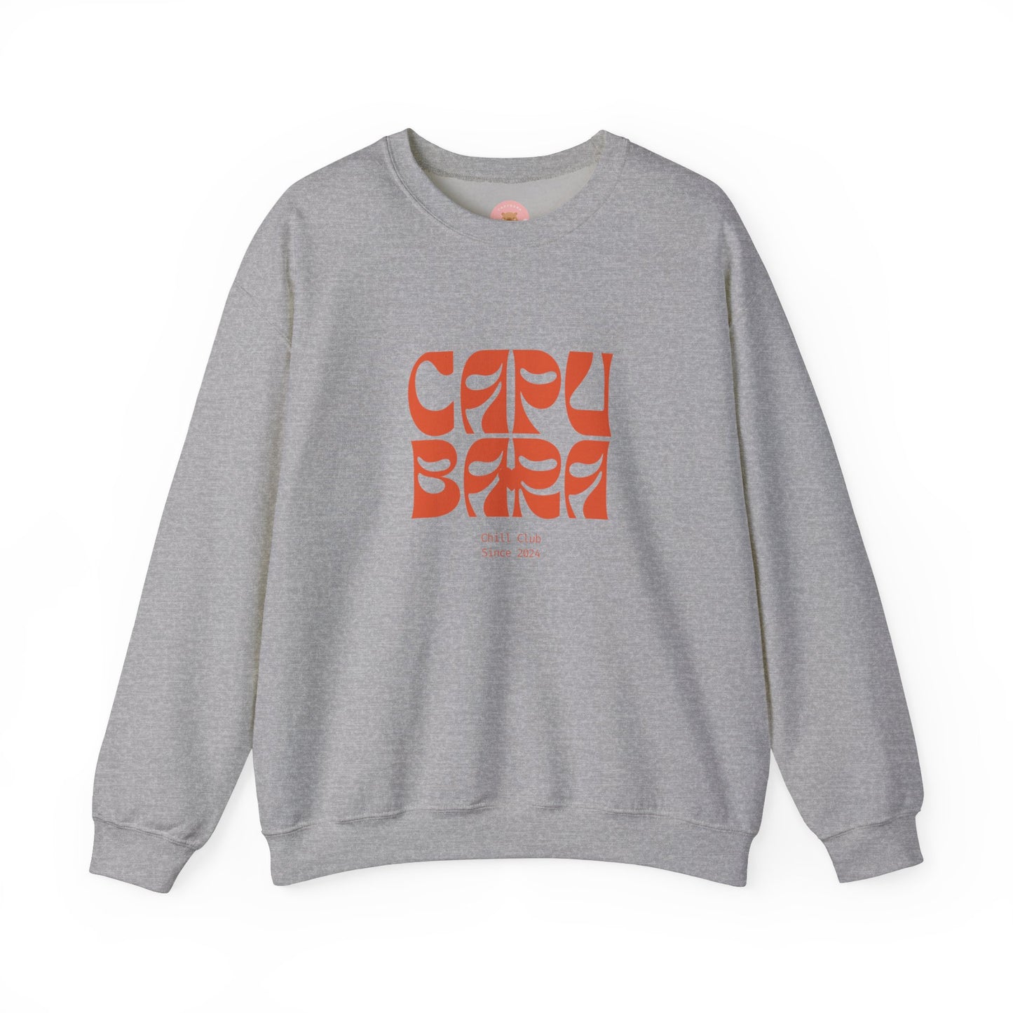 CAPYBARA Chill Club sweatshirt features the stylish plain text design. It offers a comfy wearing experience with a classic fit and crew neckline. Perfect for colder months, this sweatshirt is ideal for those who love unique and chill designs. The target audience includes individuals who enjoy cozy apparel with a touch of personality. Relevant for holidays, casual gatherings, and everyday wear.