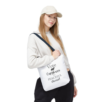 Vote Capybara Tote Bag - Peaceful Choice for Calm Capybara Fans