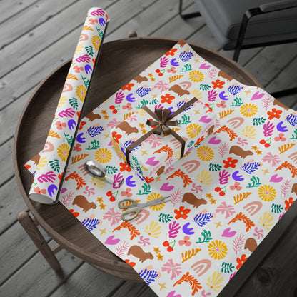 Matisse Inspired Painting with Capybara Gift Wrapping Paper