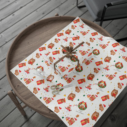 Capybara Christmas Wrapping Paper, Chirstmas Season Wrap, Cute  Gift Wrap for Capybara Lovers, Winter Decorating, Party Supplies, Merry Christmas