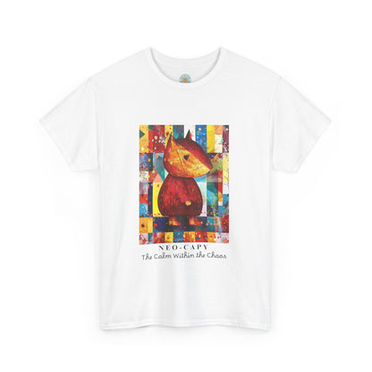 Neo-Capy Cyber Capybara T-Shirt – Futuristic Calm Animal Graphic Tee – Japanese Comic Style Shirt – Chill Vibes Manga Aesthetic