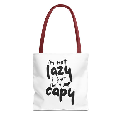 Capy Tote Bag - I'm Not Lazy, I Just Like a Capy