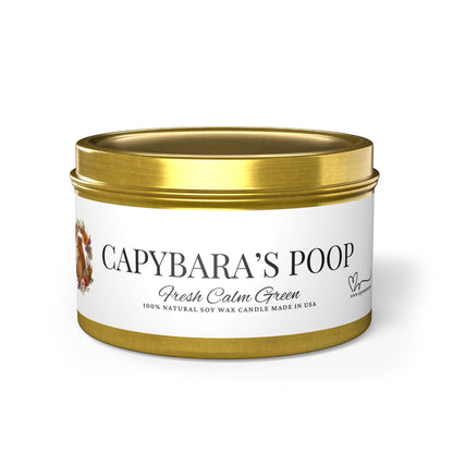 Scented Tin Candles - CAPYBARA’S POOP - A Scent That's a Real Surprise