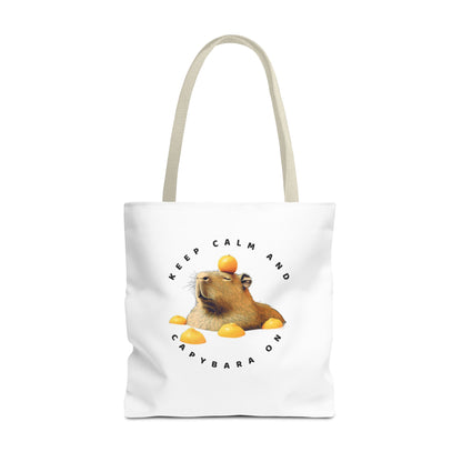 Capybara Tote Bag - Keep Calm and Capybara On