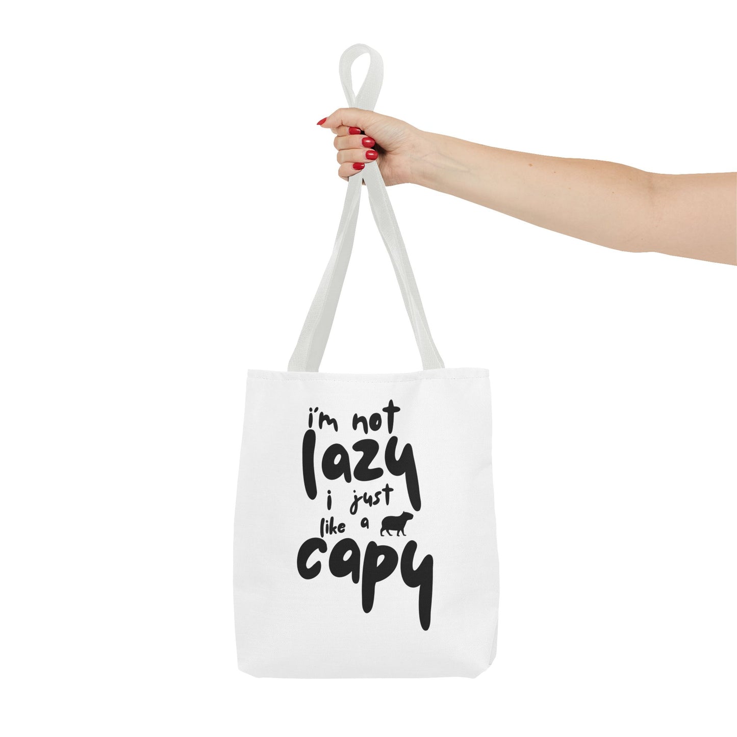 Capy Tote Bag - I'm Not Lazy, I Just Like a Capy