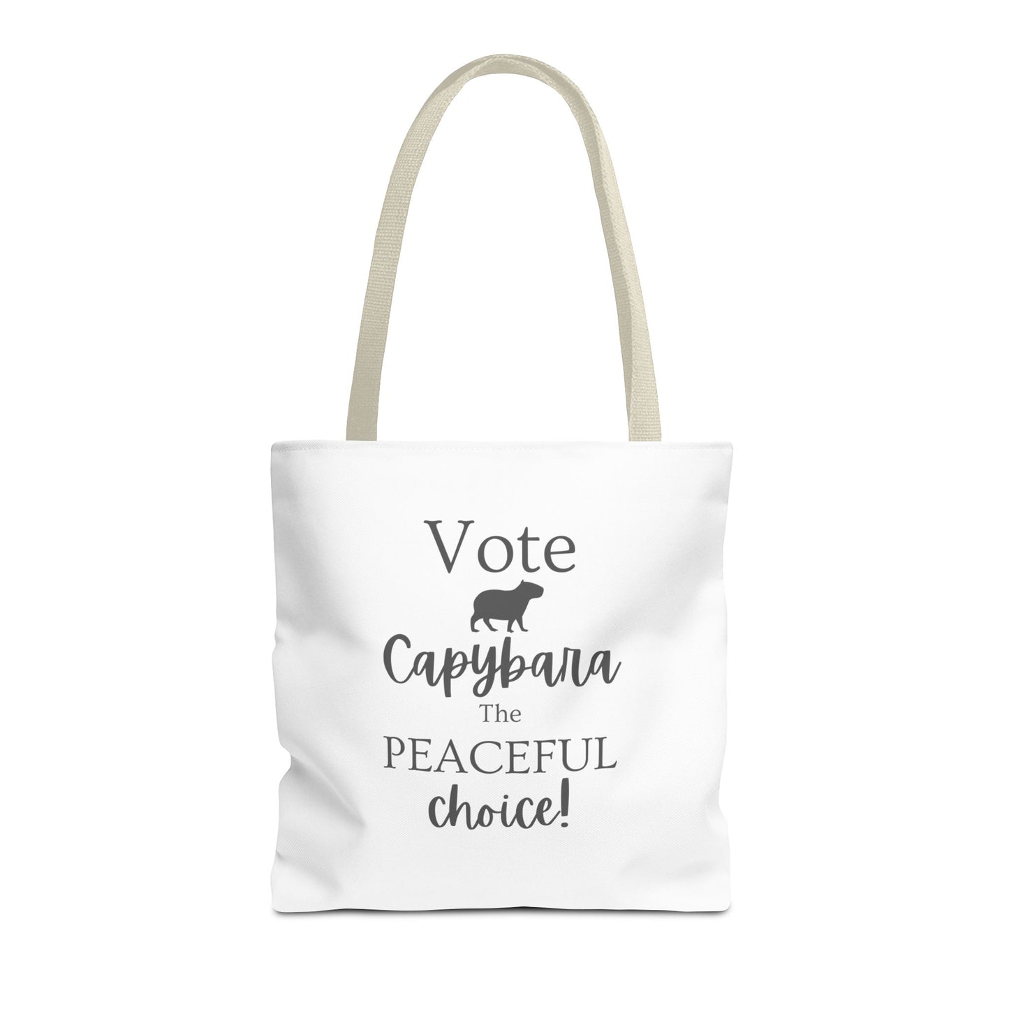 Vote Capybara Tote Bag - Peaceful Choice for Calm Capybara Fans