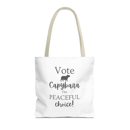 Vote Capybara Tote Bag - Peaceful Choice for Calm Capybara Fans