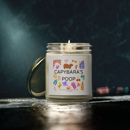 Funny Candle Gift Capybara's Poop in Matisse style (9 Scents)