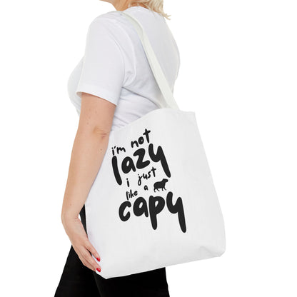 Capy Tote Bag - I'm Not Lazy, I Just Like a Capy