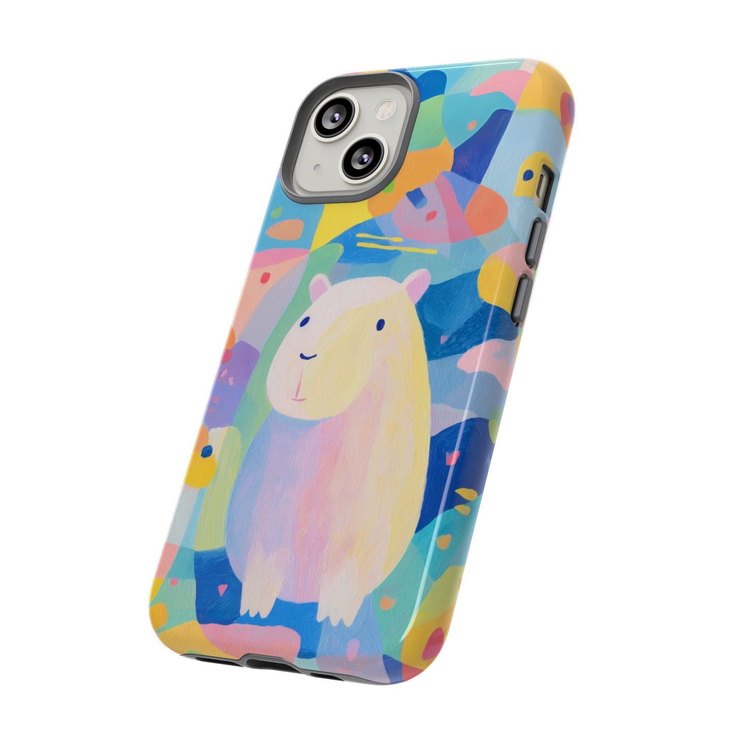 Cute Capybara Phone Case, Tough Phone Cover, Animal Lover Gift, Colorful Tech Accessories, Fun Gift for Kids