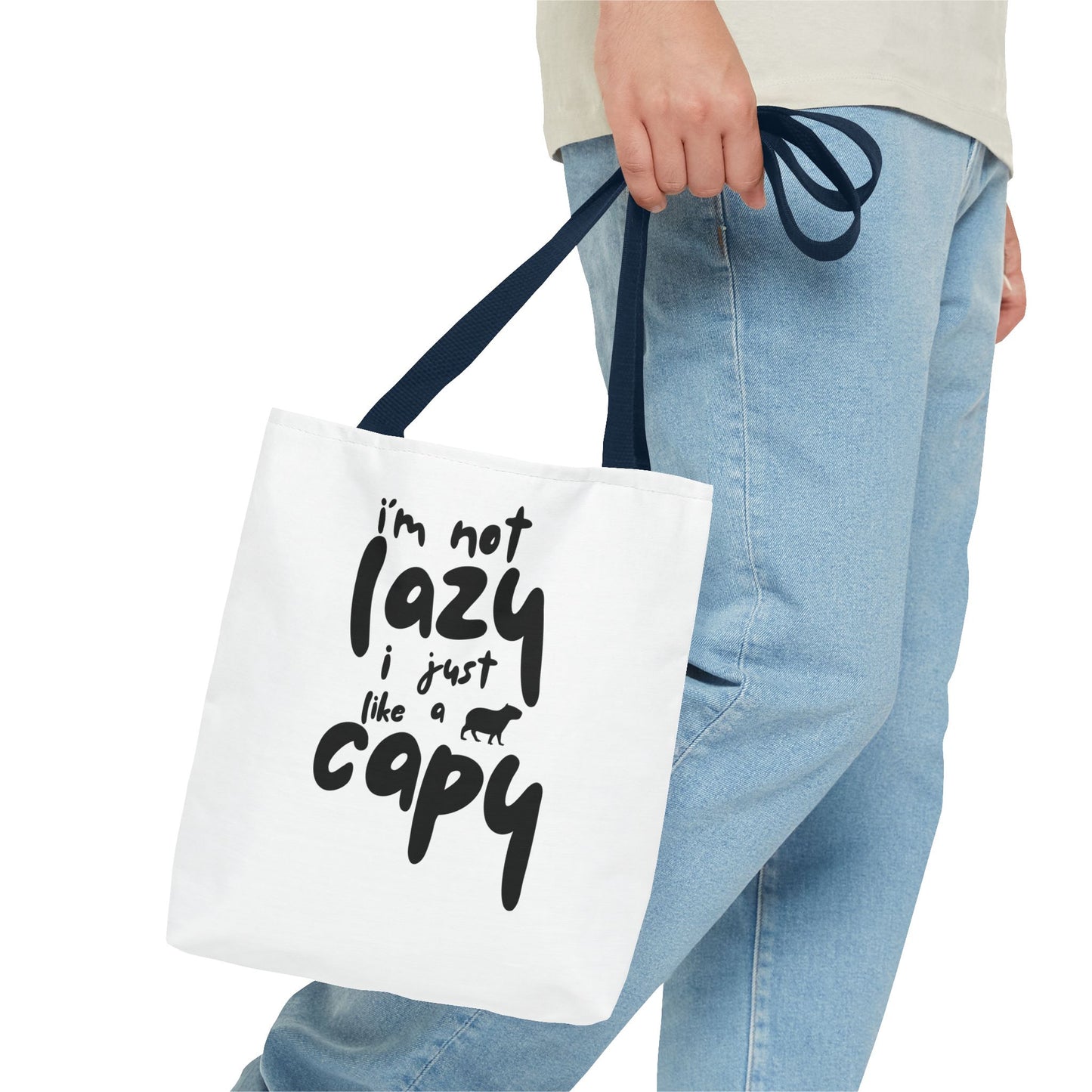 Capy Tote Bag - I'm Not Lazy, I Just Like a Capy