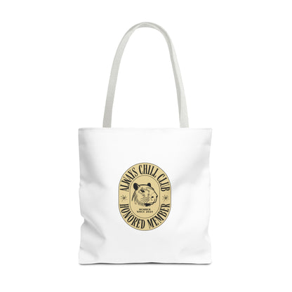 Capybara Tote Bag - Always Chill Club Honored Member Design