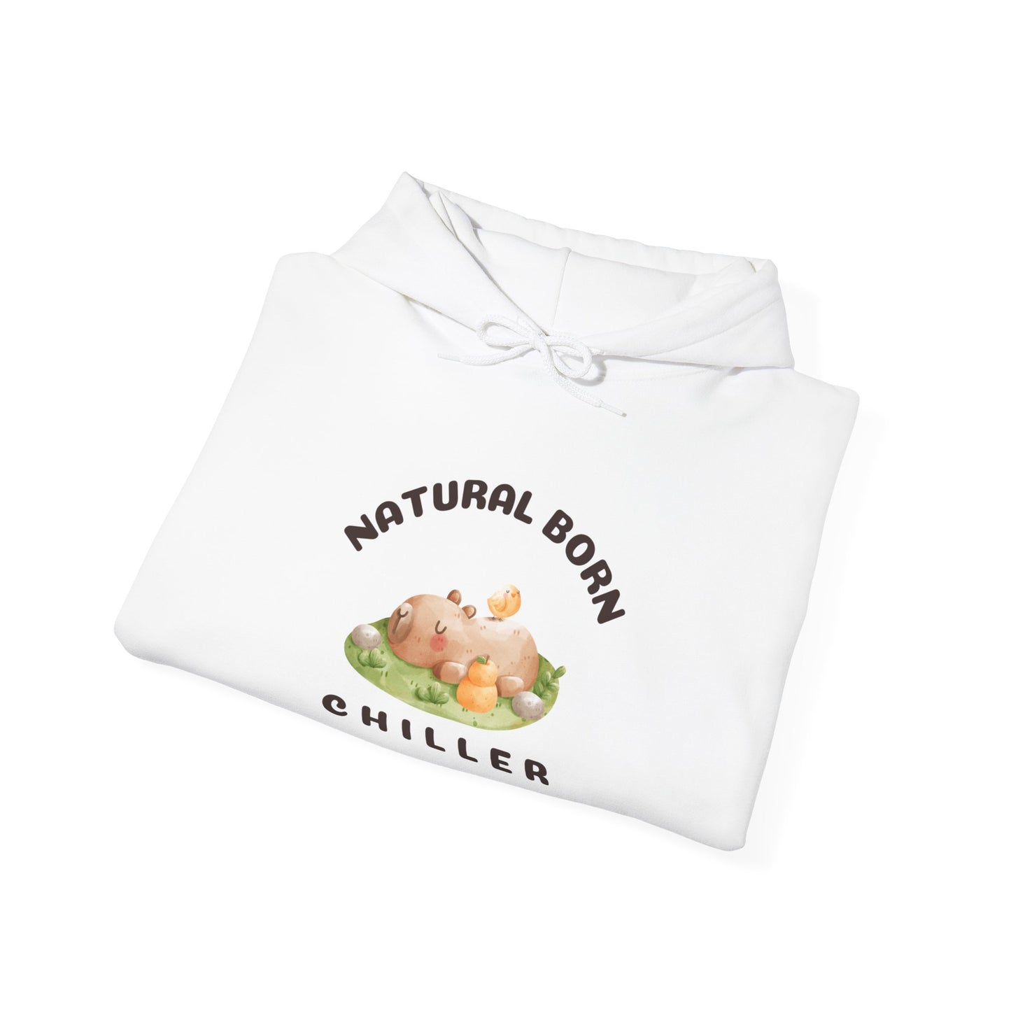 Natural Born Chiller Capybara Unisex Hooded Sweatshirt