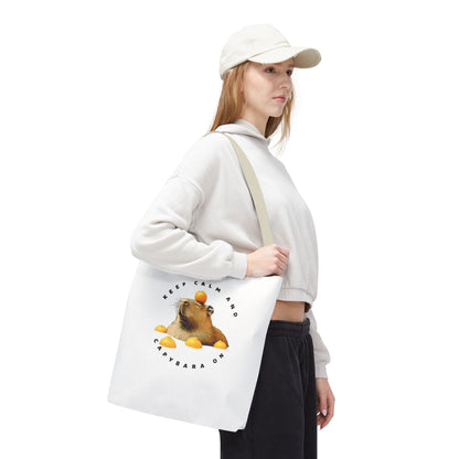 Capybara Tote Bag - Keep Calm and Capybara On