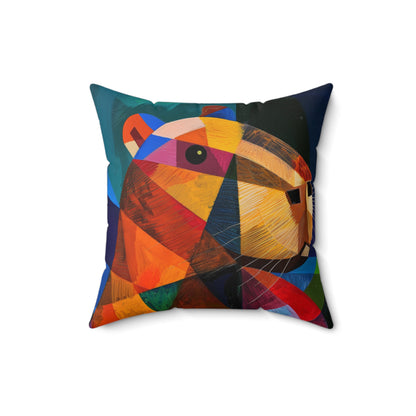 CAPYCASSO II- Abstract Picasso Inspired Capybara Pillow
