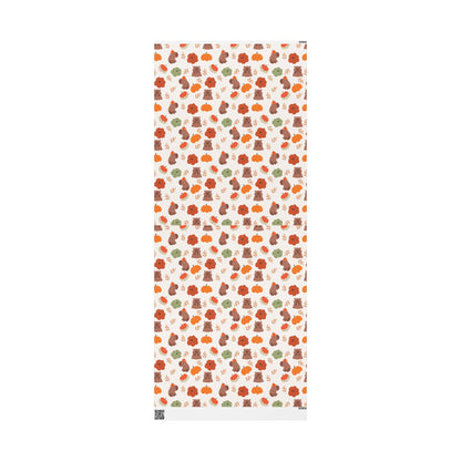 Capybara Pumpkin Wrapping Paper, Spooky Season Wrap, Cute Halloween Gift Wrap for Capybara Lovers, Fall Decorating, Party Supplies, Trick or Treat
