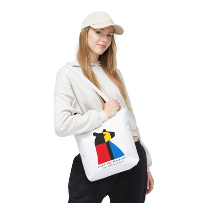 CAPY the Mondrian Tote Bag – Capybara Geometric Art Bag – Your Artistic Animal – Abstract Red Blue Yellow Canvas Tote