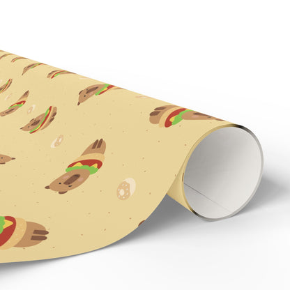 Capybara hamburger and donut Wrapping Paper