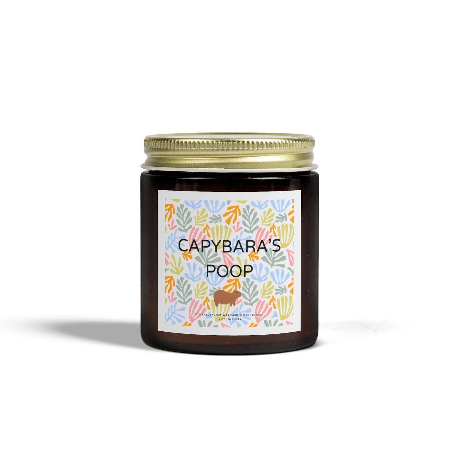 Funny Candle Gift Capybara's Poop in Matisse style (9 Scents)