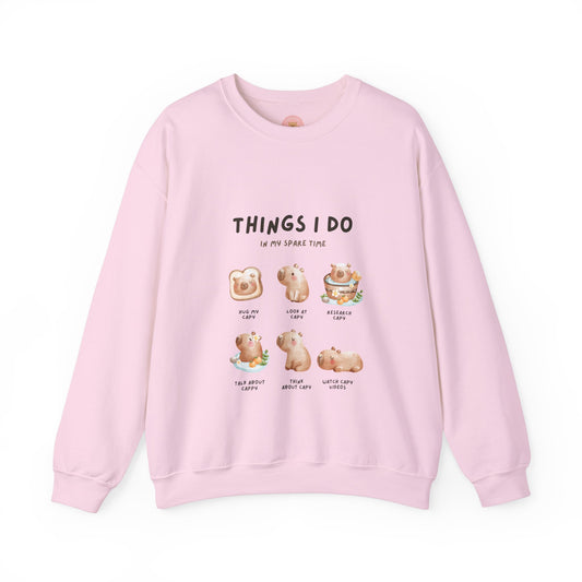Things I do in my spare time Capybara Sweatshirt
