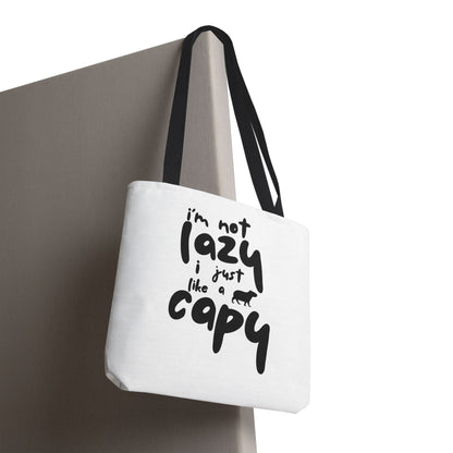 Capy Tote Bag - I'm Not Lazy, I Just Like a Capy
