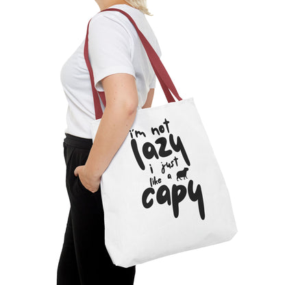 Capy Tote Bag - I'm Not Lazy, I Just Like a Capy