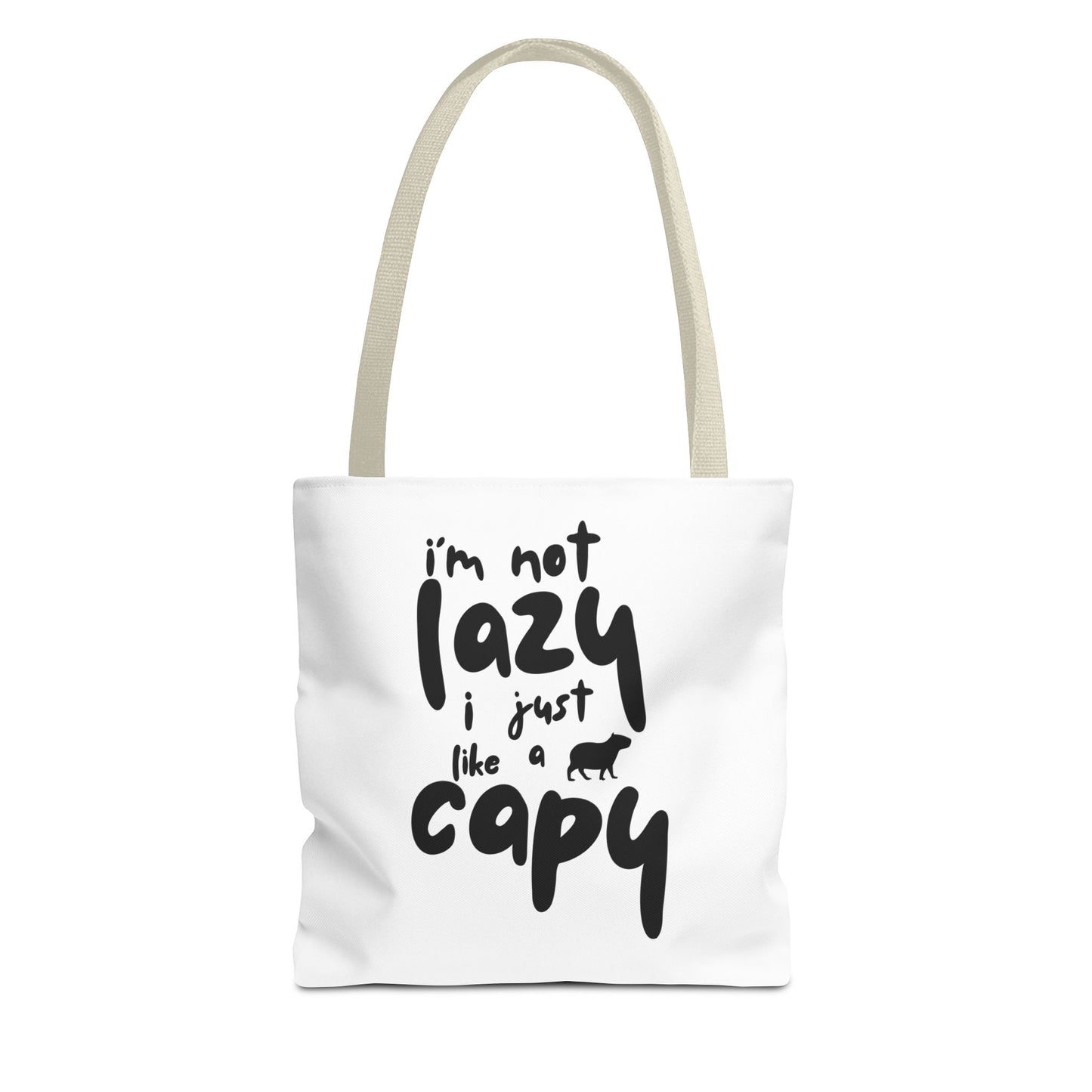 Capy Tote Bag - I'm Not Lazy, I Just Like a Capy