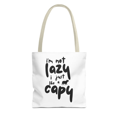 Capy Tote Bag - I'm Not Lazy, I Just Like a Capy