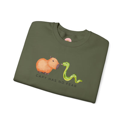 Capy has no fear Capybara Sweatshirt- Celebrate the Year of the Snake!