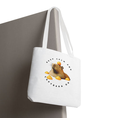 Capybara Tote Bag - Keep Calm and Capybara On