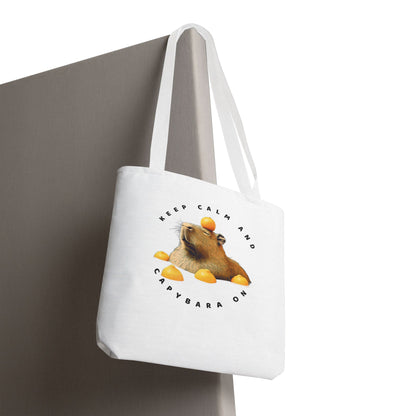 Capybara Tote Bag - Keep Calm and Capybara On