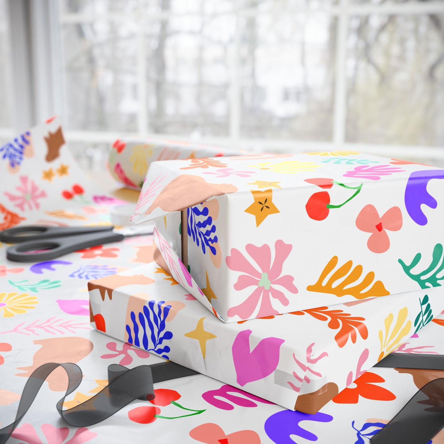 Matisse Inspired Painting with Capybara Gift Wrapping Paper