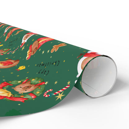 Capybara Christmas Wrapping Paper (Green) , Chirstmas Season Wrap, Cute  Gift Wrap for Capybara Lovers, Winter Decorating, Party Supplies, Merry Christmas