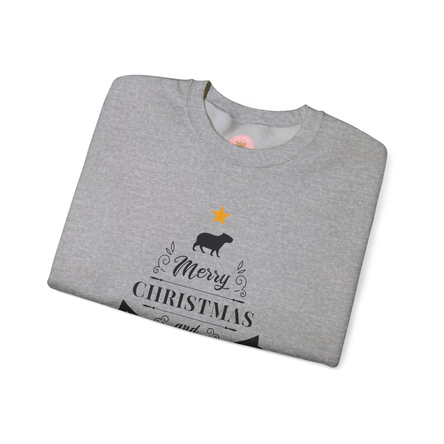 Crewneck Sweatshirt Capybara Christmas Merry Christmas Happy New Year