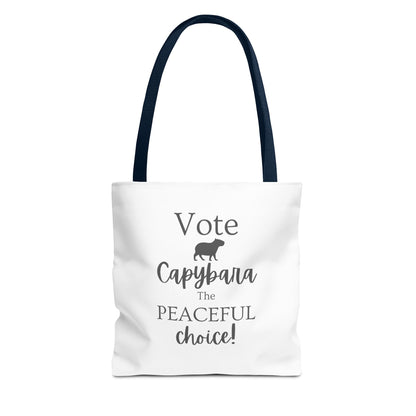Vote Capybara Tote Bag - Peaceful Choice for Calm Capybara Fans