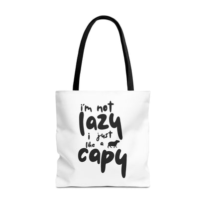 Capy Tote Bag - I'm Not Lazy, I Just Like a Capy