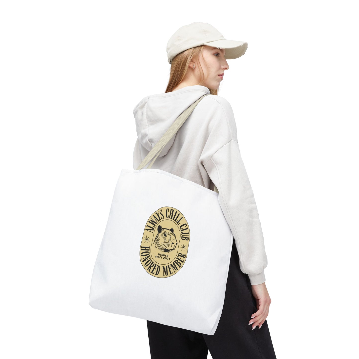 Capybara Tote Bag - Always Chill Club Honored Member Design