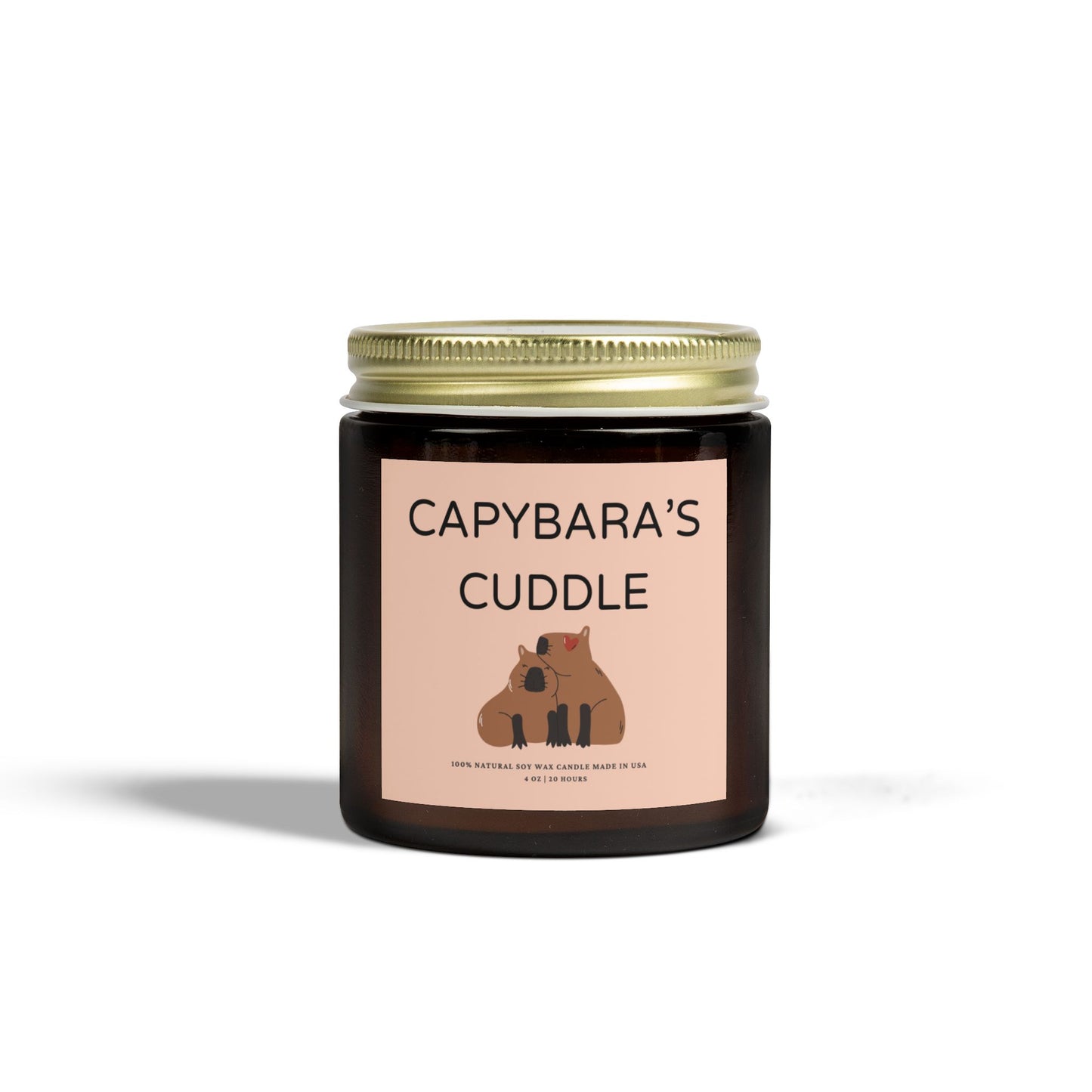 CAPYBARA'S CUDDLE scented candle with 9 scents to choose from. A perfect gift for friends or family during Christmas or special occasions. It offers a cozy and heartwarming vibe, ideal for those who appreciate unique and eco-friendly candles. Relevant for holidays, celebrations, or occasions that call for thoughtful gifting.