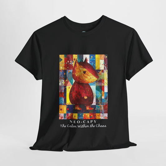 Neo-Capy Cyber Capybara T-Shirt – Futuristic Calm Animal Graphic Tee – Japanese Comic Style Shirt – Chill Vibes Manga Aesthetic